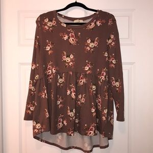 Mauve Floral Top